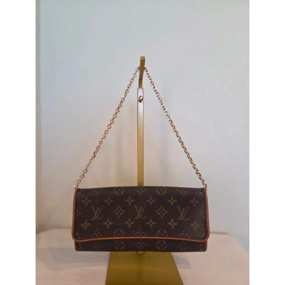 Louis Vuitton Monogram Twin Pochette GM Shoulder Crossbody Bag LV Vintage